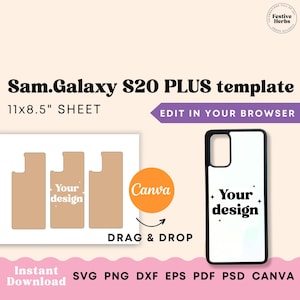 Phone Case Template, Samsung S20 Plus phone case template for sublimation, Samsung sublimation template, Samsung template Samsung S20 Plus