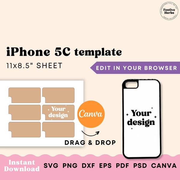 iPhone 5C Phone case template, iPhone sublimation template, iPhone 5C template, iphone template for sublimation, Phone Case sublimation, SVG