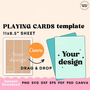 Playing card template, Trading card template canva, Sports card template for sublimation, Sports card svg download