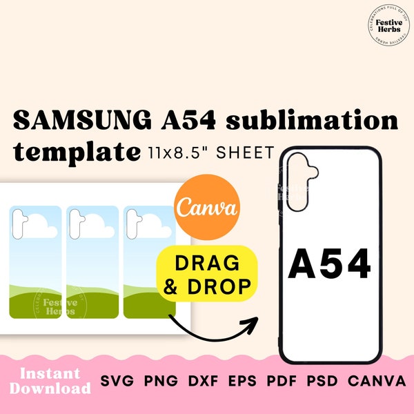 Modèle de boîtier de téléphone, modèle de sublimation de boîtier de téléphone Samsung A54, sublimation Samsung, téléchargement de modèle Samsung, boîtier Samsung A54 SVG