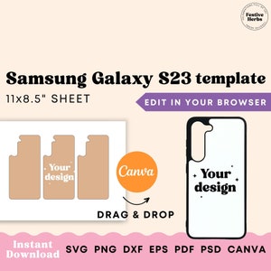 Modèle de cas de téléphone, modèle de cas de téléphone Samsung S23 pour la sublimation, modèle de sublimation Samsung, modèle Samsung, étui Samsung S23 SVG