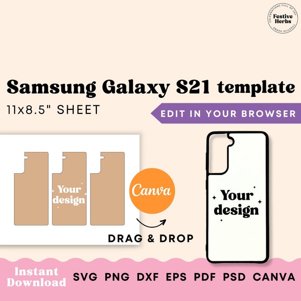 Phone Case Template, Samsung S21 phone case template for sublimation, Samsung sublimation template, Samsung template, Samsung S21 case SVG