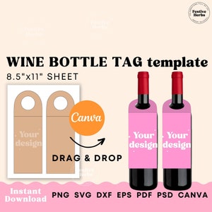 Modèle d'étiquette de vin, modèle d'étiquette de bouteille de vin, mariage svg d'étiquette de vin, étiquette de cadeau de vin imprimable pour la douche de bébé, douche nuptiale, anniversaire
