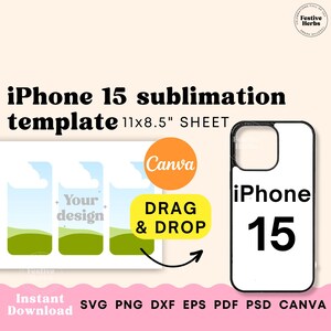 Iphone 15 Sublimation template, Phone case template Iphone template, Phone case sublimation template, Phone case SVG, PNG iPhone sublimation