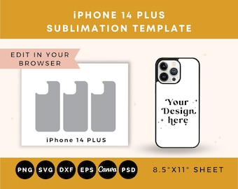 Phone Case 14 Plus Template, iPhone 14 Plus SVG, Phone case sublimation template, iPhone 14 Plus template, Template for sublimation phone
