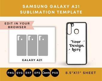 Samsung Galaxy A21 Sublimation Template, Galaxy A21 SVG