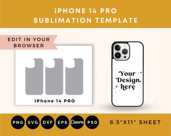 Phone Case 14 PRO Template, iPhone 14 Pro SVG, Phone case sublimation template, iPhone 14 Pro template, Template for sublimation phone case