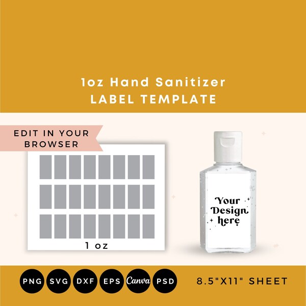 Image 1 for Hand Sanitizer Label Template