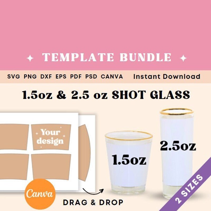 Shot Glass Box Template Etsy