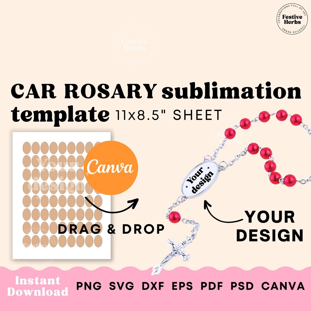 Rosary Sublimation Template Rosary Template Rosary Picture Frame Rosary Sublimation Template Rosary Template Rosary Picture Frame