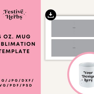15 oz Tasse Sublimation Vorlage, Sublimation Vorlagen für Tassen, Vorlage für Sublimation svg dxf png psd jpg pdf Format, 15 oz Tasse Vorlage
