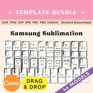 Samsung template BUNDLE, Phone Case Template, Samsung sublimation template, Samsung phone case template for Sublimation, Galaxy SVG