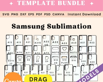 Samsung template BUNDLE, Phone Case Template, Samsung sublimation template, Samsung phone case template for Sublimation, Galaxy SVG