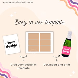 Apple Cider Labels Template Svg, Mini Wine Bottle Label Template Canva ...