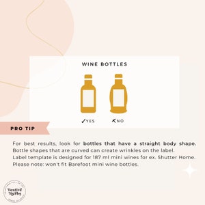 Mini wine bottle label template,  Mini wine bottle labels svg, Mini Wine Blank Label Template, Wine sticker personalizer, Instant download