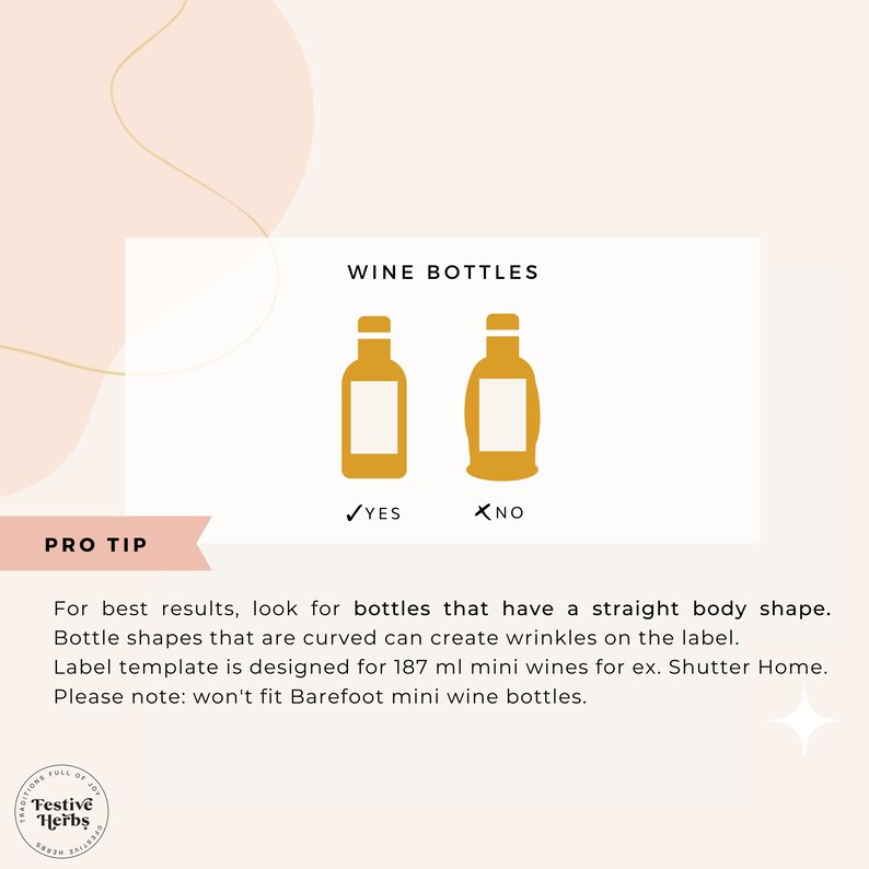 Mini wine bottle label template,  Mini wine bottle labels svg, Mini Wine Blank Label Template, Wine sticker personalizer, Instant download