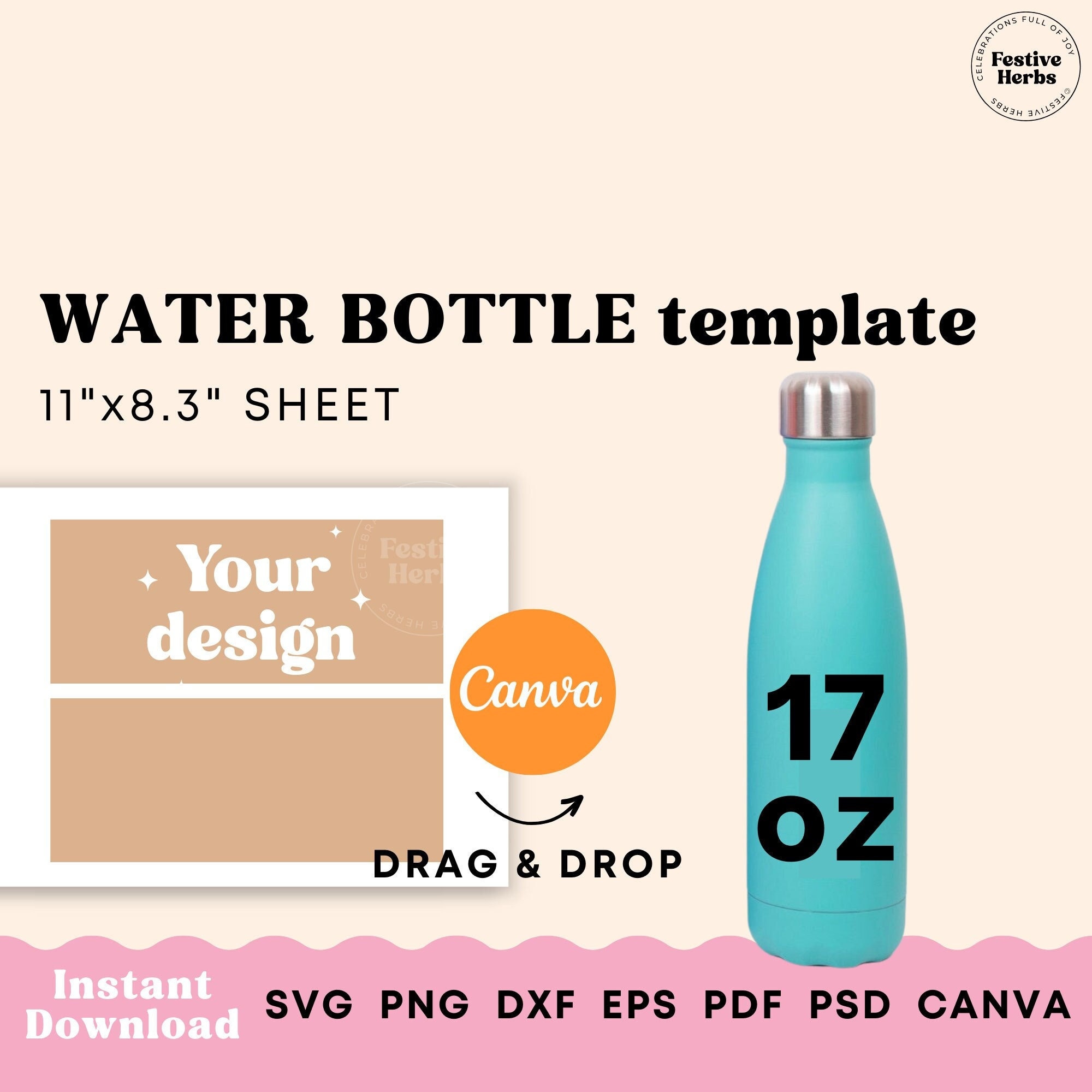 Funny Water Bottle SVG Bundle - Ruffles and Rain Boots