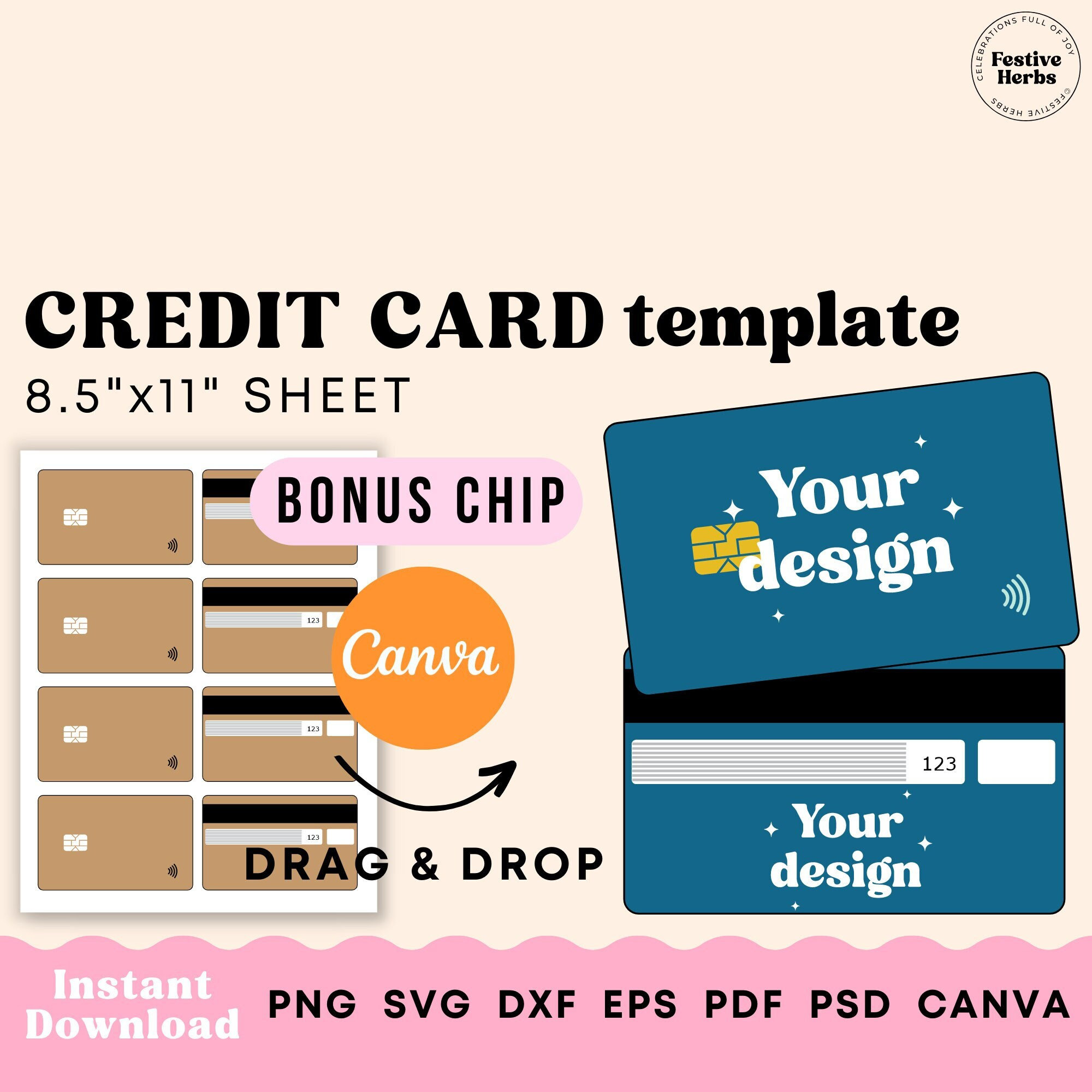 Credit Card Blank Cover Template By ariodsgn