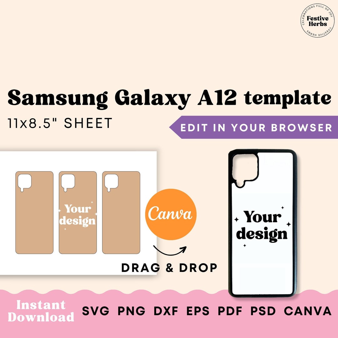 Phone Case Template, Samsung Template, Samsung A12 Phone Case Template ...