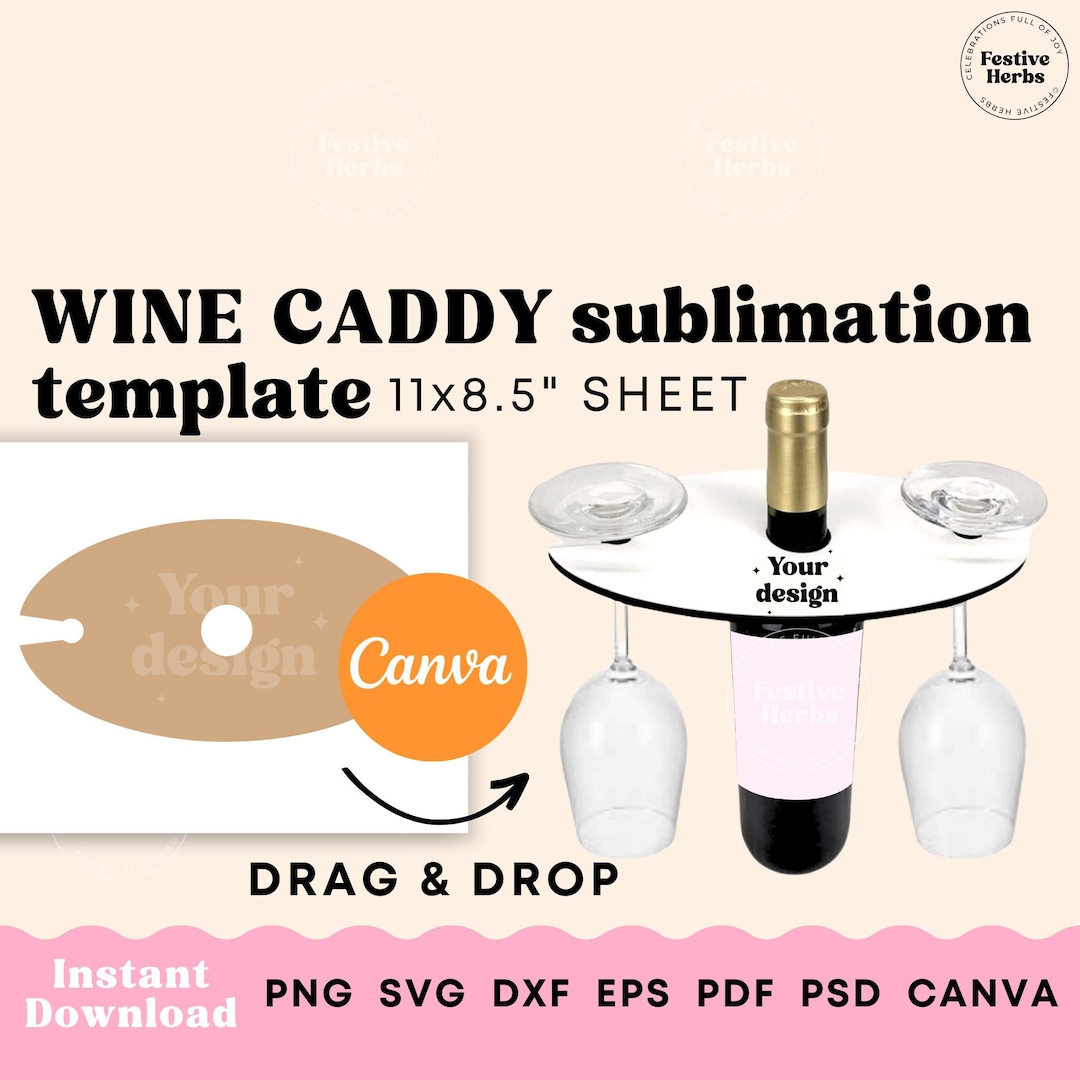 Wine Caddy Template, Wine Caddy Laser File, Wine Caddy SVG PNG Canva Wine Caddy Template, Wine Caddy Laser File, Wine Caddy SVG PNG Canva