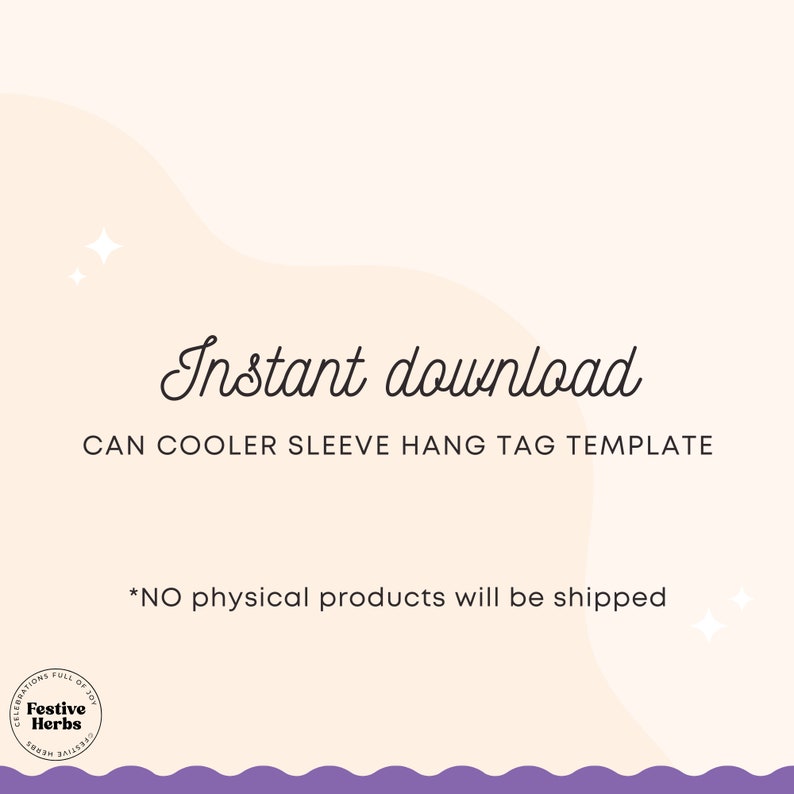 Hang Tag template, 12oz Can Cooler hang tag template, Beer Cooler tag Template, Can sleeve display Custom branded hang tag small business image 4