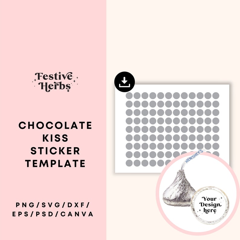 Hershey Kiss Sticker Template Hershey Kiss Stickers Hershey - Etsy Finland