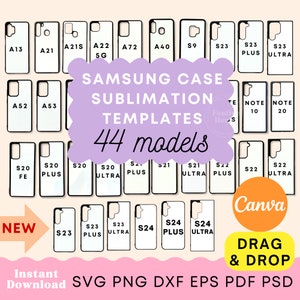 Telefonhüllen Vorlage BUNDLE, Samsung-Vorlage, Samsung-Sublimationsvorlage, Samsung-Handyhüllenvorlage für Sublimation, Galaxy SVG