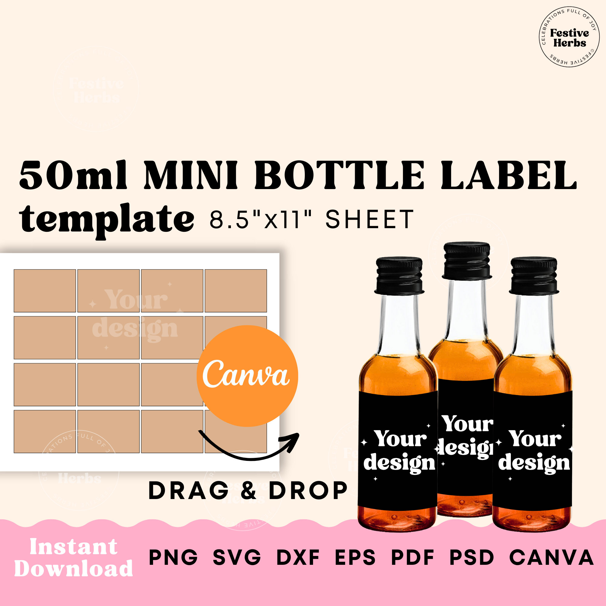 Mini Wine Bottle Label Template, 50 Ml Liquor Bottle Template Canva, Printable Mini Wine Label SVG, Mini Wine Bottle Tags Instant Download - Etsy mini-wine-bottle-label-template-50-ml-liquor-bottle-template-canva-printable-mini-wine-label-svg-mini-wine-bottle-tags-instant-download-etsy
