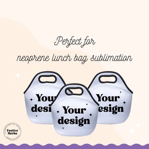 Lunch bag template, Lunch tote sublimation template, Lunch tote SVG PNG, Lunch bag canva template for sublimation