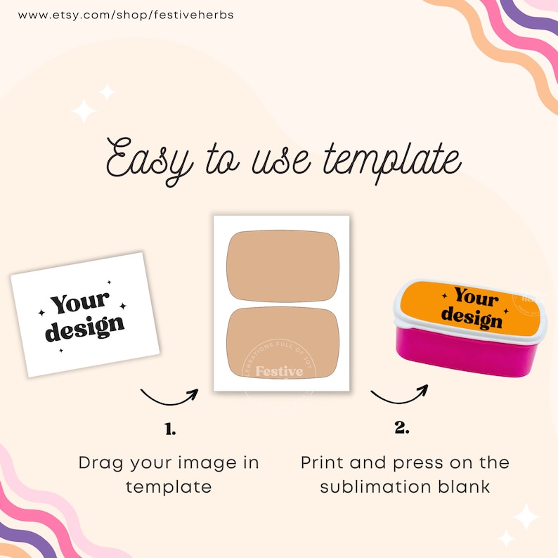 Sublimation lunch box template, Kids lunch box sublimation template, Kids lunch bag personalized, Kids Food Container canva template download