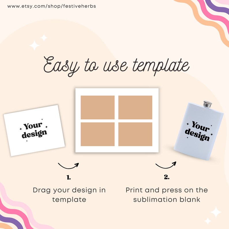 Flask Template 8oz Flask Sublimation Template Flask SVG Etsy