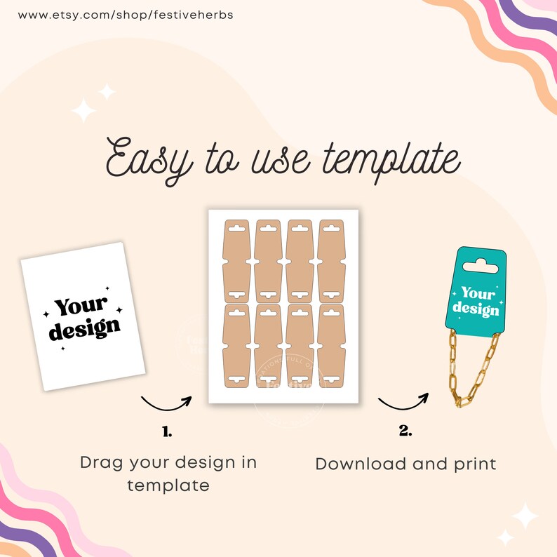 Bracelet Card Display Template Canva, Bracelet Card Template SVG, Fold ...