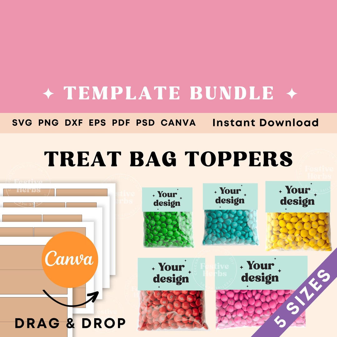 Treat Bag Topper Template Bundle Treat Bag Topper Back to School Class Treat Bag Topper Template Bundle Treat Bag Topper Back to School Class