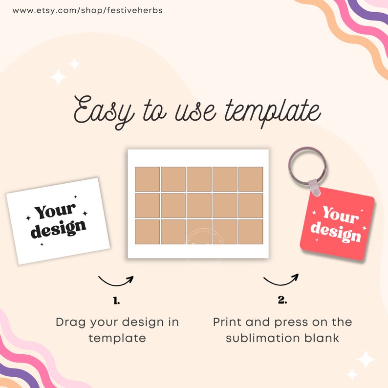 Keychain template SVG Canva Cricut, Square keychain sublimation template, Square Keychain digital designs, Key chain sublimation Instant download