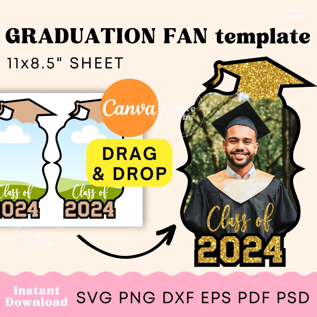 Graduation Fan Template Graduation Paddle Fan Graduation Fan SVG Graduation Fan Template Graduation Paddle Fan Graduation Fan SVG