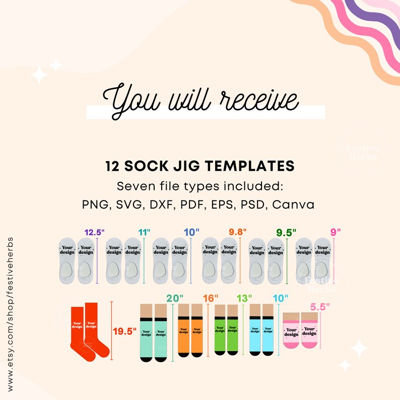 Sock Jig Template BUNDLE, Sock Jig Sublimation, Sock Insert Template