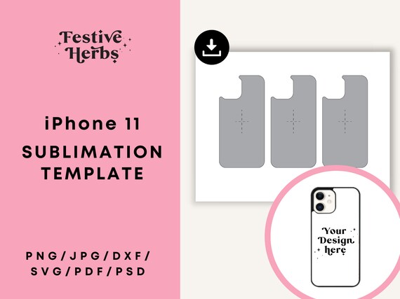 Sublimation Iphone Case Template Iphone 11 Phone Case Etsy