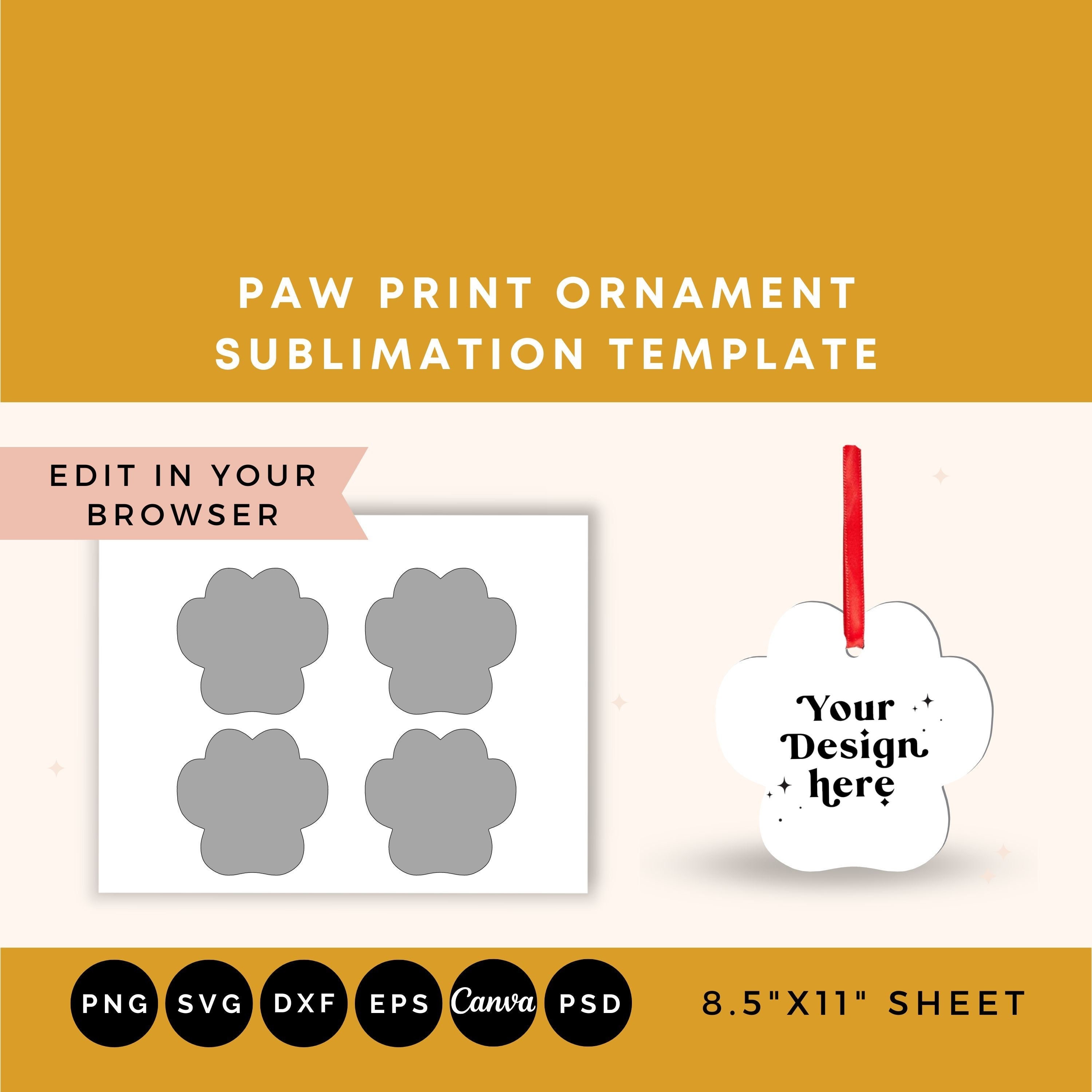 Blue Paw Print Sublimation Dog Tags Gráfico por Mini Craft Corner ·  Creative Fabrica