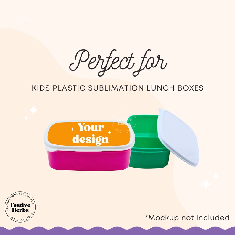 Sublimation lunch box template, Kids lunch box sublimation template, Kids lunch bag personalized, Kids Food Container canva template download