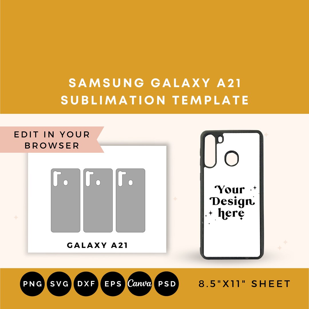 Samsung Galaxy A21 Sublimation Template, Galaxy A21 SVG, Phone Case  Template for Sublimation, Samsung Galaxy A21 Template, Sublimation Phone 