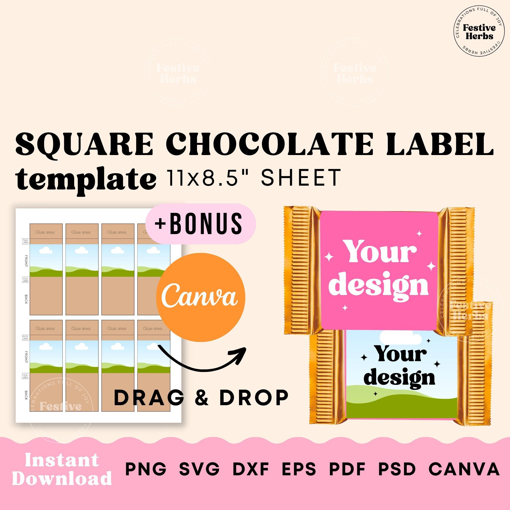 Mini Chocolate Wrapper Template, Chocolate Square Custom Wrapper Template, Mini Candy Bar Wrapper, Mini Candy Bar Label Party Template Canva - Etsy mini-chocolate-wrapper-template-chocolate-square-custom-wrapper-template-mini-candy-bar-wrapper-mini-candy-bar-label-party-template-canva-etsy