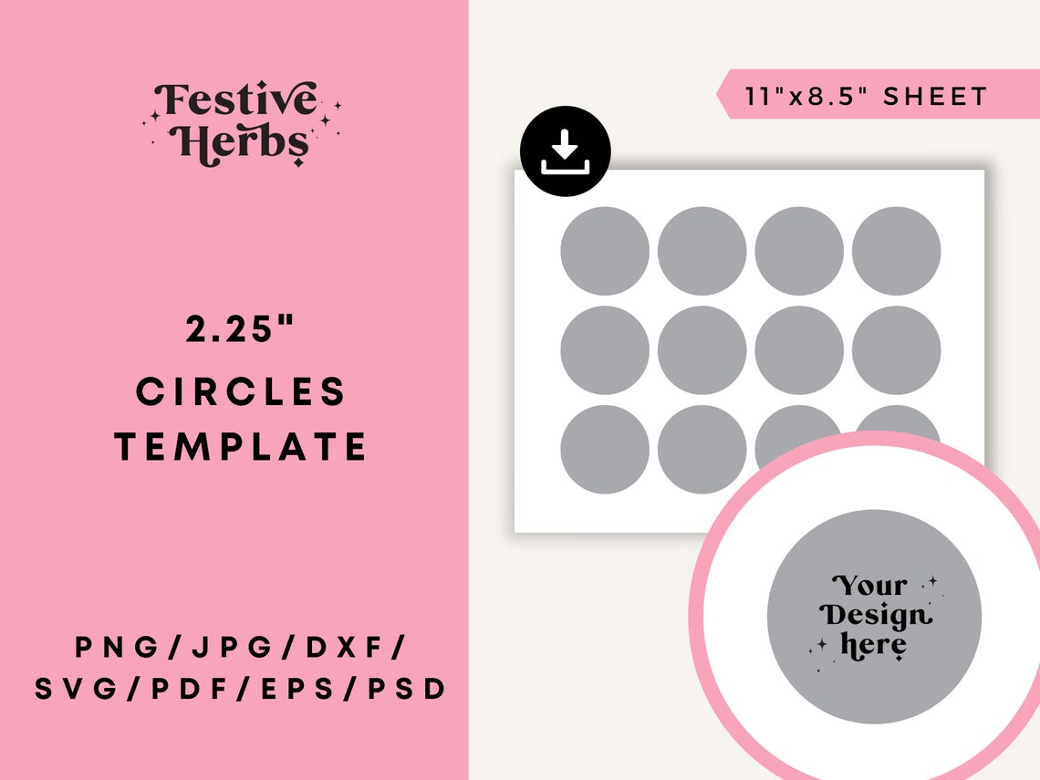 2.25 Circle SVG Circle Template Circle Template - Etsy