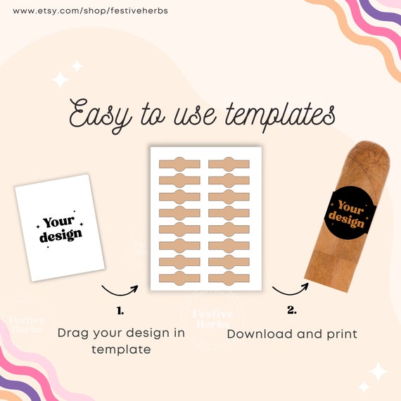 Cigar Wrapper Template BUNDLE, Cigar Label Template, Cigarette Label Template Canva Photoshop SVG, Cigar Labels Digital Download