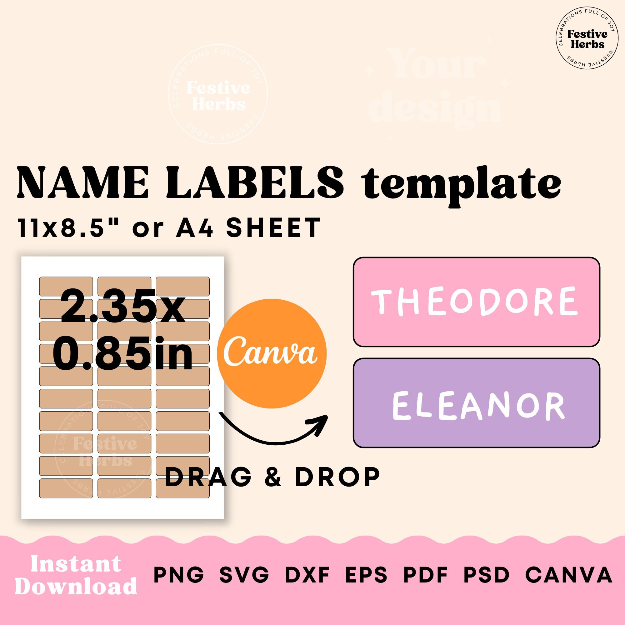 Printing Labels, Printable Labels, Miniature Printables