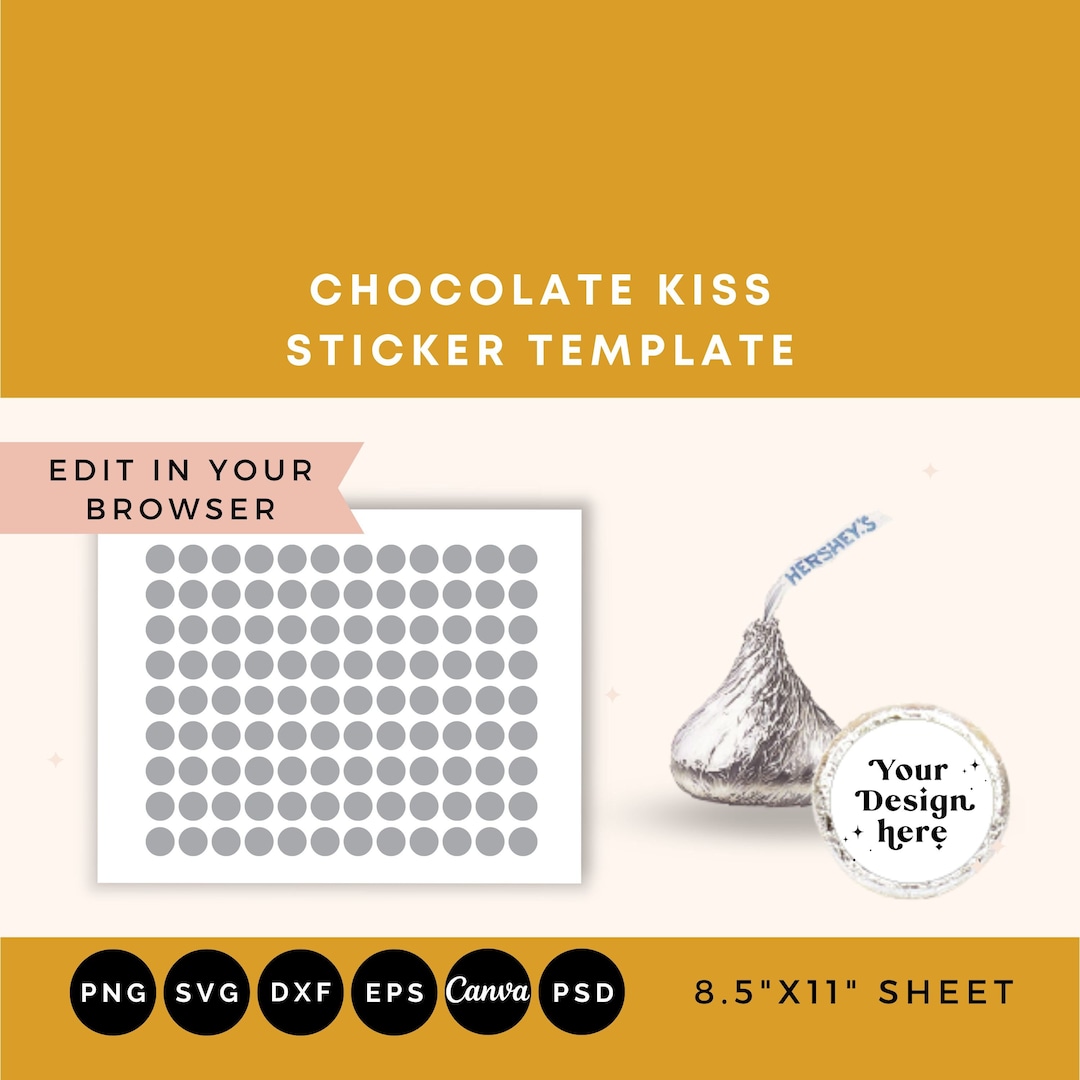 Hershey Kiss Sticker Template Hershey Kiss Stickers Hershey Etsy Hershey Kiss Sticker Template Hershey Kiss Stickers Hershey Etsy