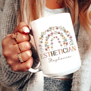 Custom Esthetician Mug, Personalized Mug for Esthetician, Graduation Gift for New Licensed Esthetician, Skin Therapist, Beautician