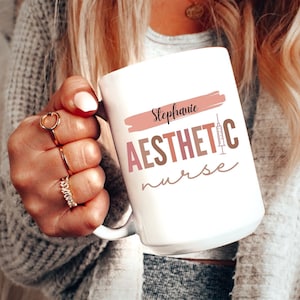 Personalized Aesthetic Nurse Mug, Cosmetic Nurse Coffee Mug, Botox Dealer, Gift for Aesthetic Nurse, Cosmetic Nurse Gift, Nurse Injector