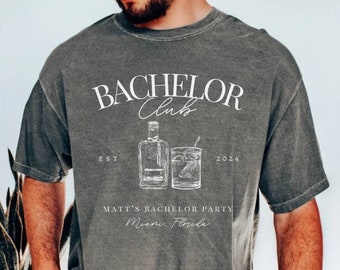 Bachelor Party Shirt, Custom Bachelor Club Shirt, Groomsmen Shirt, Custom Location Bachelor Party, Custom Groom, Funny Bachelor Party Shirt