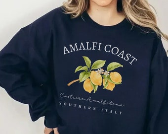Amalfi Coast Sweatshirt, Costiera Amalfitana Crewneck, Italy Gift, Positano Sweatshirt, Amalfi Coast Gift Souvenir, Italy Vacation Trip
