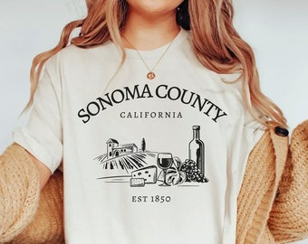 Sonoma County Shirt, Vintage Sonoma T-shirt, Vintage Cali Crewneck